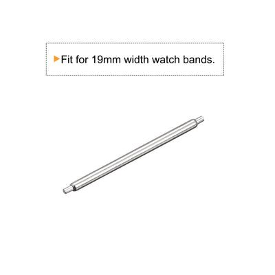 Harfington 20pcs Watch Band Pin 19mm Stainless Steel Spring Bar Pins 1.2mm Dia.