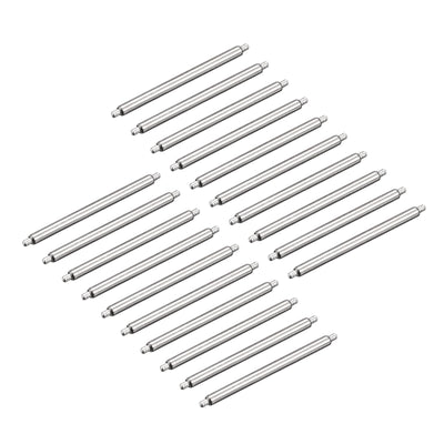 Harfington 20pcs Watch Band Pin 19mm Stainless Steel Spring Bar Pins 1.5mm Dia.