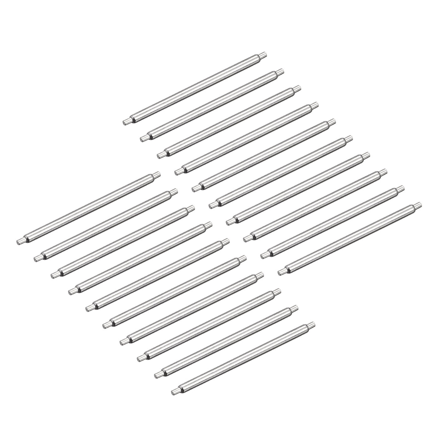 Harfington 20pcs Watch Band Pin 20mm Stainless Steel Spring Bar Pins 1.2mm Dia.