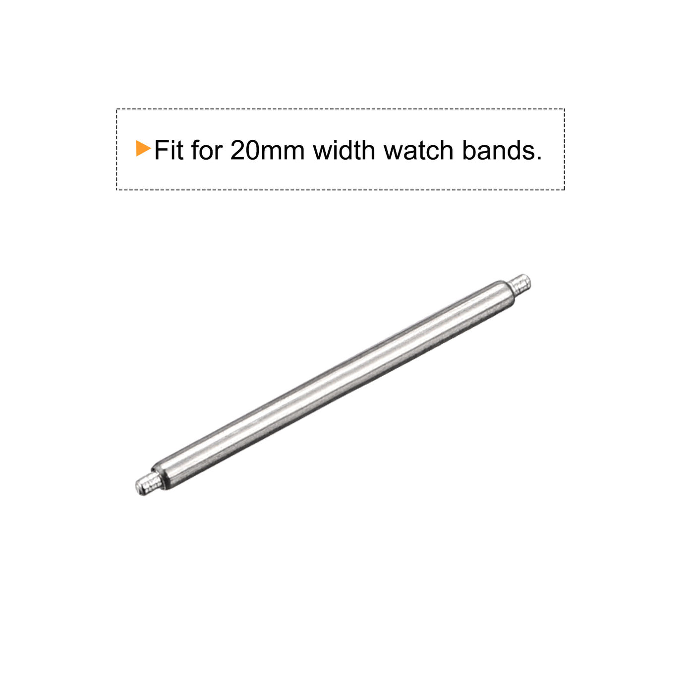 Harfington 20pcs Watch Band Pin 20mm Stainless Steel Spring Bar Pins 1.5mm Dia.