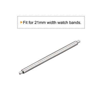 Harfington 20pcs Watch Band Pin 21mm Stainless Steel Spring Bar Pins 1.5mm Dia.
