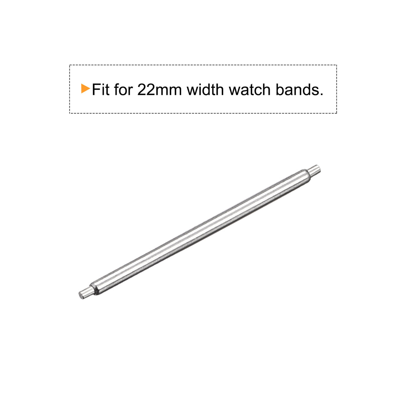 Harfington 20pcs Watch Band Pin 22mm Stainless Steel Spring Bar Pins 1.2mm Dia.