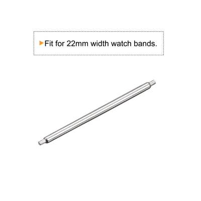Harfington 20pcs Watch Band Pin 22mm Stainless Steel Spring Bar Pins 1.2mm Dia.