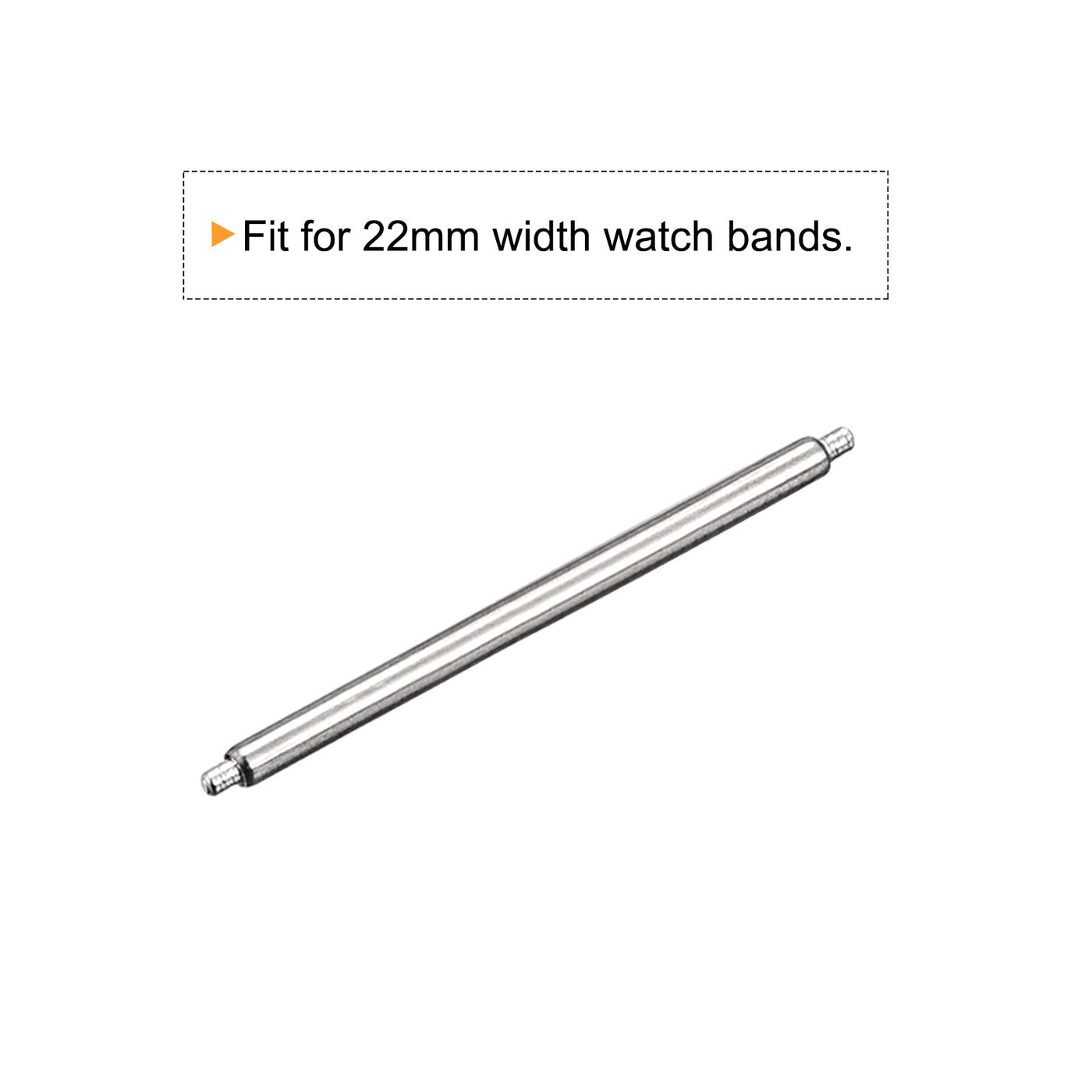 Harfington 20pcs Watch Band Pin 22mm Stainless Steel Spring Bar Pins 1.5mm Dia.