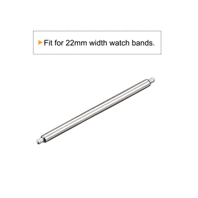 Harfington 20pcs Watch Band Pin 22mm Stainless Steel Spring Bar Pins 1.5mm Dia.