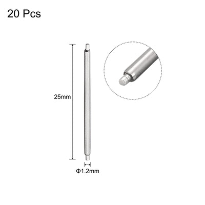 Harfington 20pcs Watch Band Pin 23mm Stainless Steel Spring Bar Pins 1.2mm Dia.