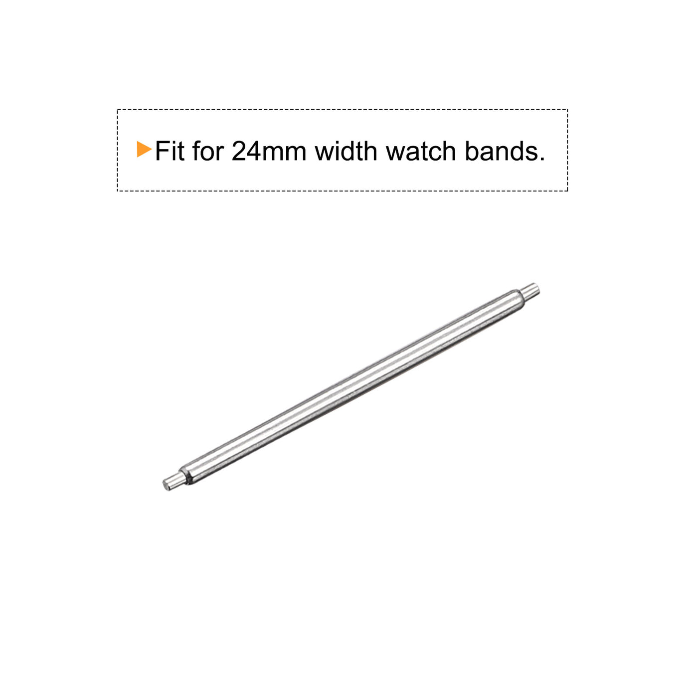 Harfington 20pcs Watch Band Pin 24mm Stainless Steel Spring Bar Pins 1.2mm Dia.