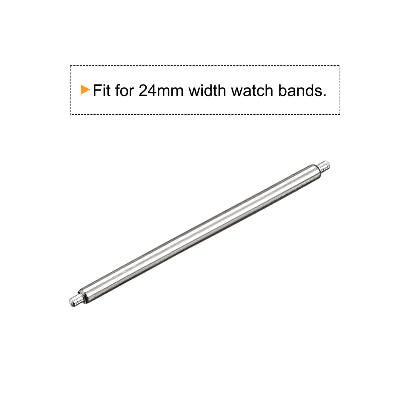 Harfington 20pcs Watch Band Pin 24mm Stainless Steel Spring Bar Pins 1.5mm Dia.