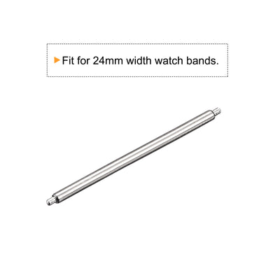 Harfington 20pcs Watch Band Pin 24mm Stainless Steel Spring Bar Pins 1.5mm Dia.
