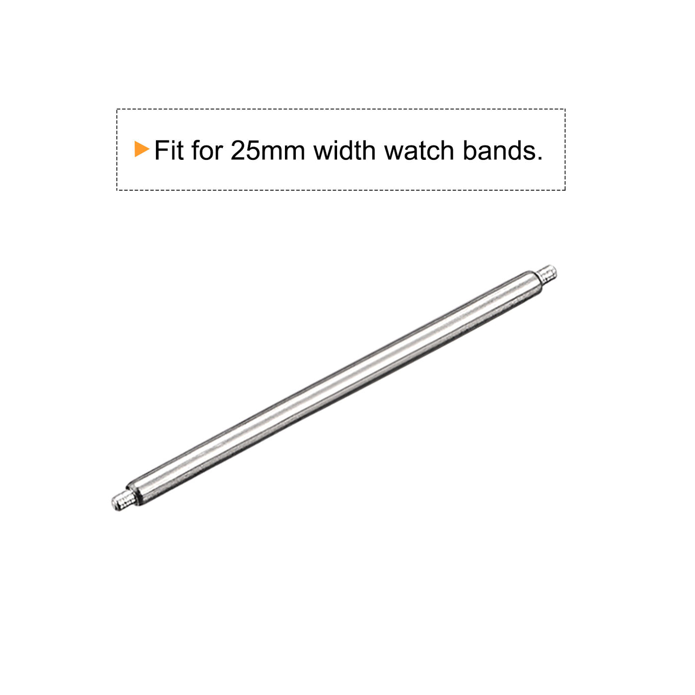 Harfington 20pcs Watch Band Pin 25mm Stainless Steel Spring Bar Pins 1.5mm Dia.