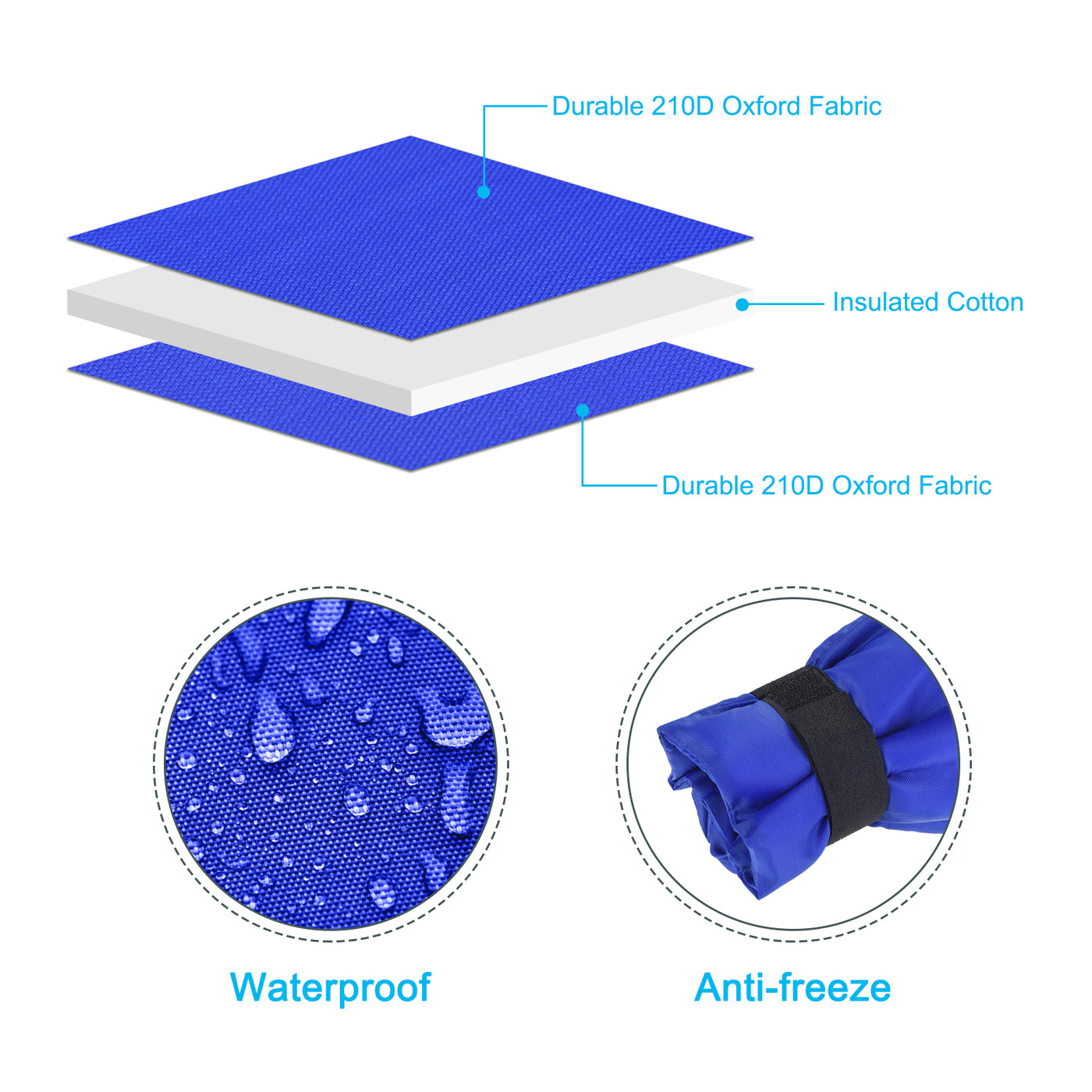 Harfington Outdoor Water Faucet Cover,Fabric Faucet Socks, for Winter, Freeze Protection