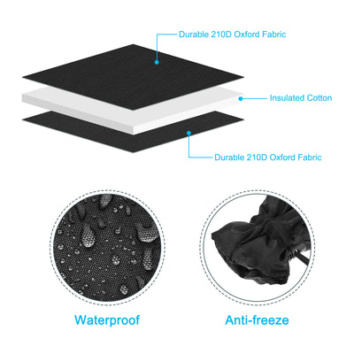 Harfington Outdoor Water Faucet Cover Oxford Fabric Protector for Winter Freeze, Protection