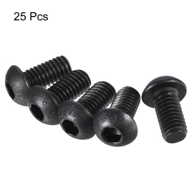 Harfington Hex Socket Button Head Cap Bolts, Alloy Steel Screws
