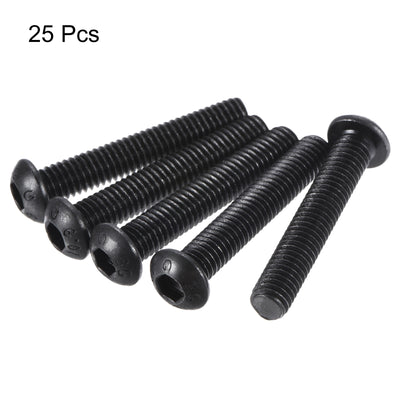 Harfington Hex Socket Button Head Cap Bolts, Alloy Steel Screws