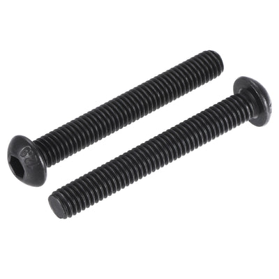 Harfington M6x45mm Hex Socket Button Head Cap Bolts Screws Alloy Steel 10pcs