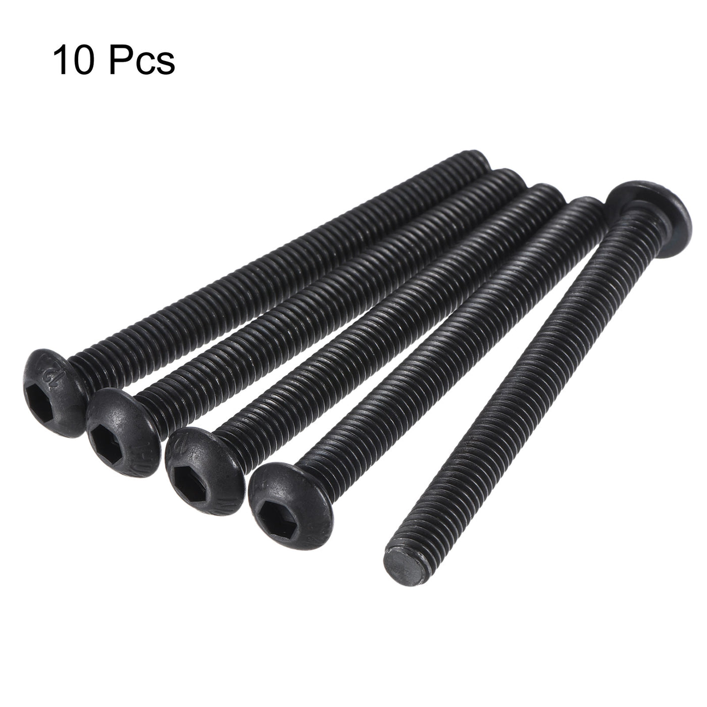 Harfington M6x60mm Hex Socket Button Head Cap Bolts Screws Alloy Steel 10pcs