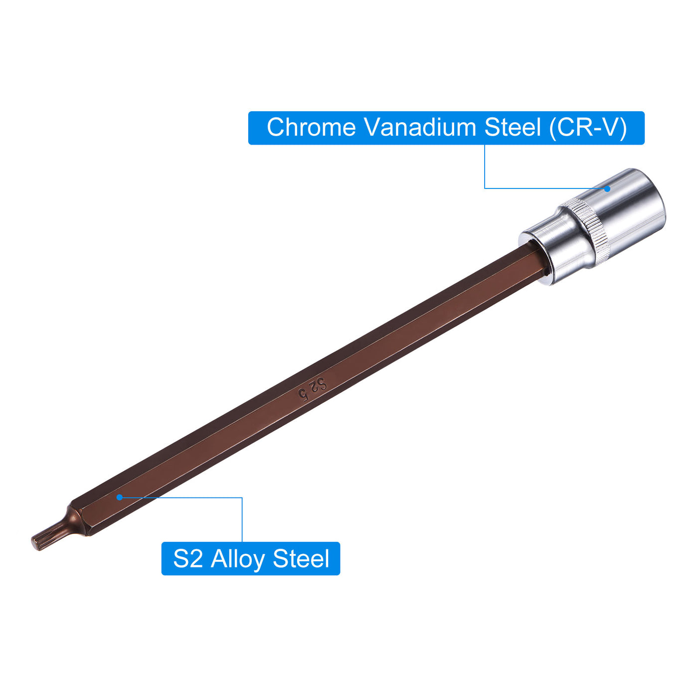 Harfington Spline Bit Socket, S2 Steel Bits, CR-V Sockets