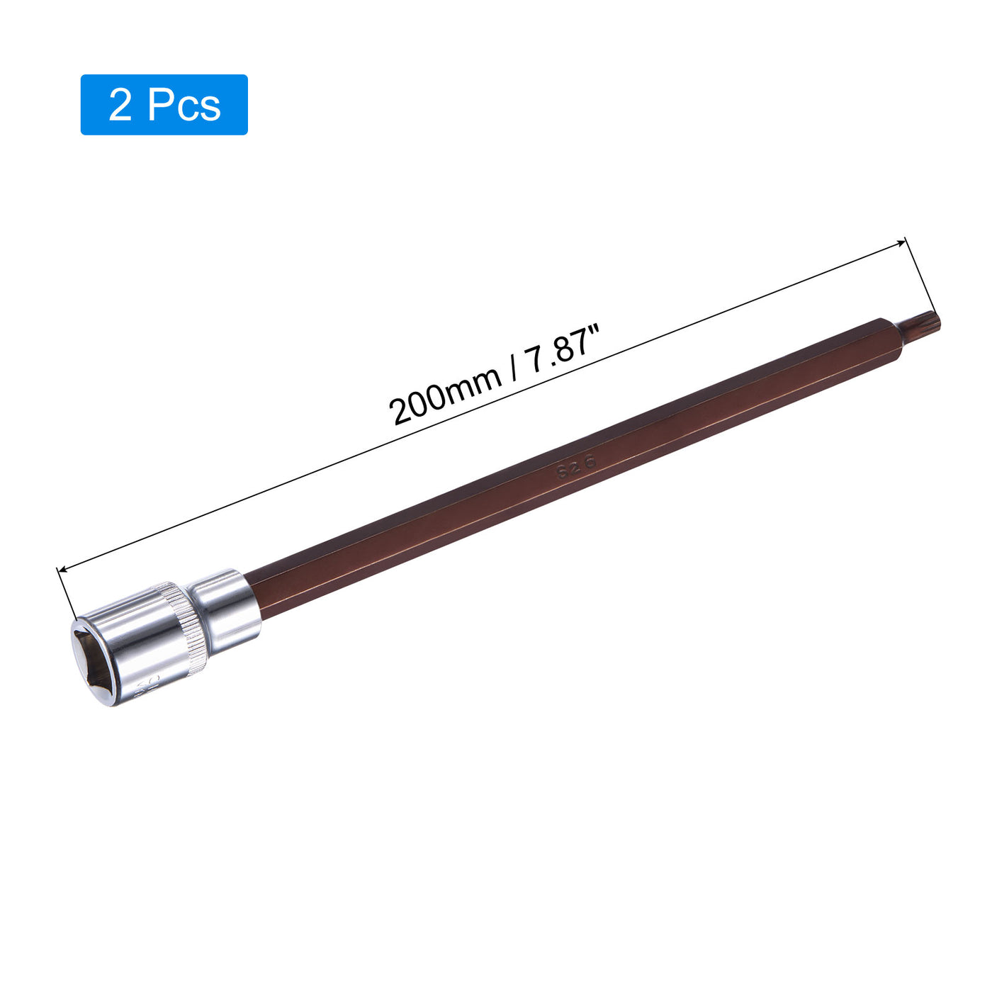 Harfington Spline Bit Socket, S2 Steel Bit, CR-V Socket