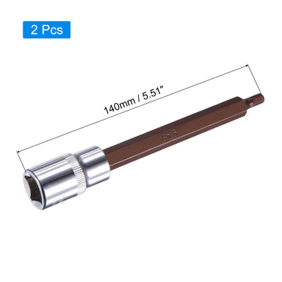 Harfington Hex Bit Socket, S2 Steel Bit, CR-V Socket