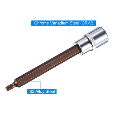 Harfington Hex Bit Socket, S2 Steel Bit, CR-V Socket