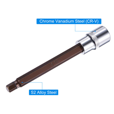 Harfington Hex Bit Socket, S2 Steel Bit, CR-V Socket