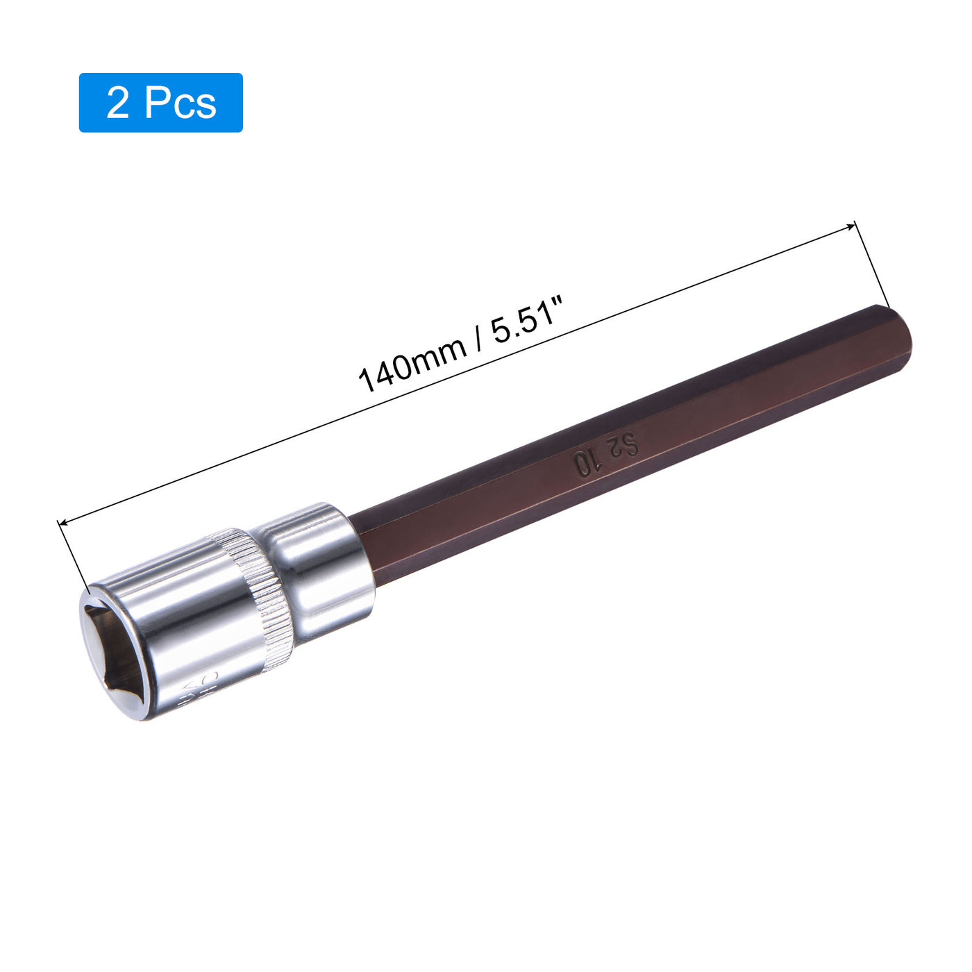 Harfington Hex Bit Socket, S2 Steel Bit, CR-V Socket