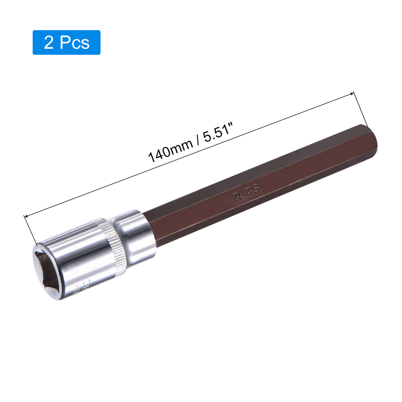 Harfington Hex Bit Socket, S2 Steel Bit, CR-V Socket