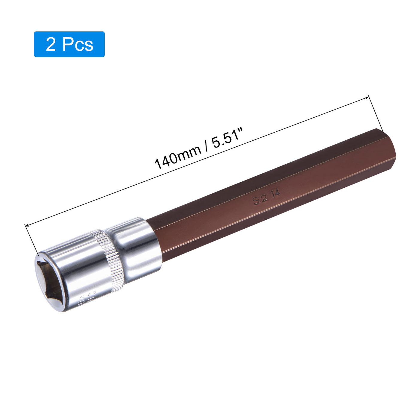 Harfington Hex Bit Socket, S2 Steel Bit, CR-V Socket