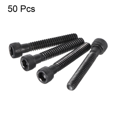 Harfington #10-24x1-1/4" Hex Socket Head Cap Screw Bolts 12.9 Grade Alloy Steel 50pcs