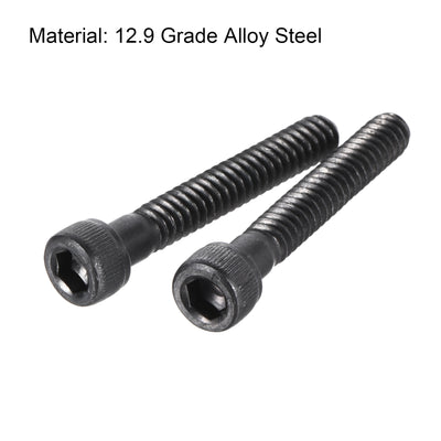 Harfington #10-24x1-1/4" Hex Socket Head Cap Screw Bolts 12.9 Grade Alloy Steel 50pcs