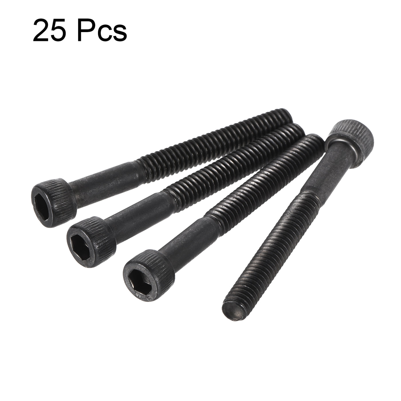 Harfington #8-32x1-1/2" Hex Socket Head Cap Screw Bolts 12.9 Grade Alloy Steel 25pcs