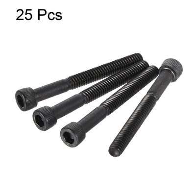 Harfington #8-32x1-1/2" Hex Socket Head Cap Screw Bolts 12.9 Grade Alloy Steel 25pcs