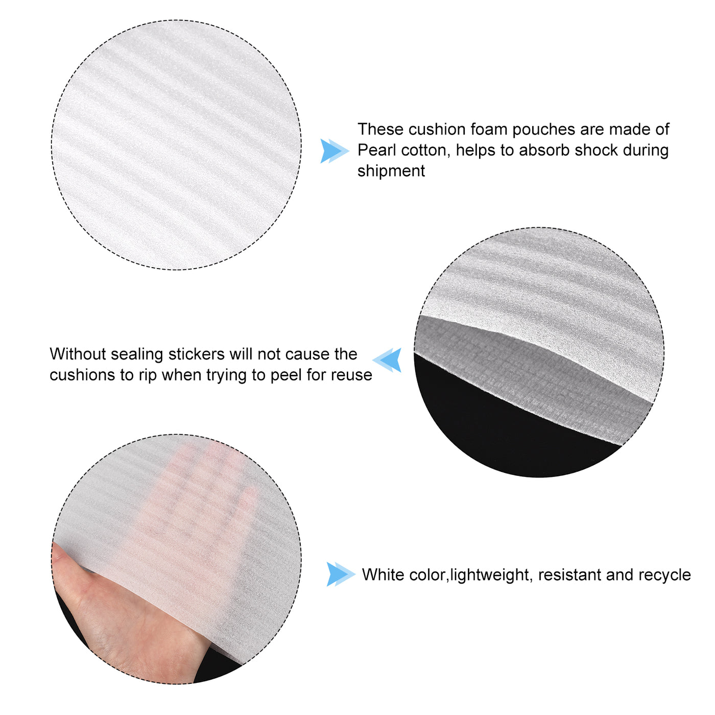 Harfington 13.65x14.82inch Foam Packing Wrap Cushion Pouches,to Protect Fragile Items 30pcs