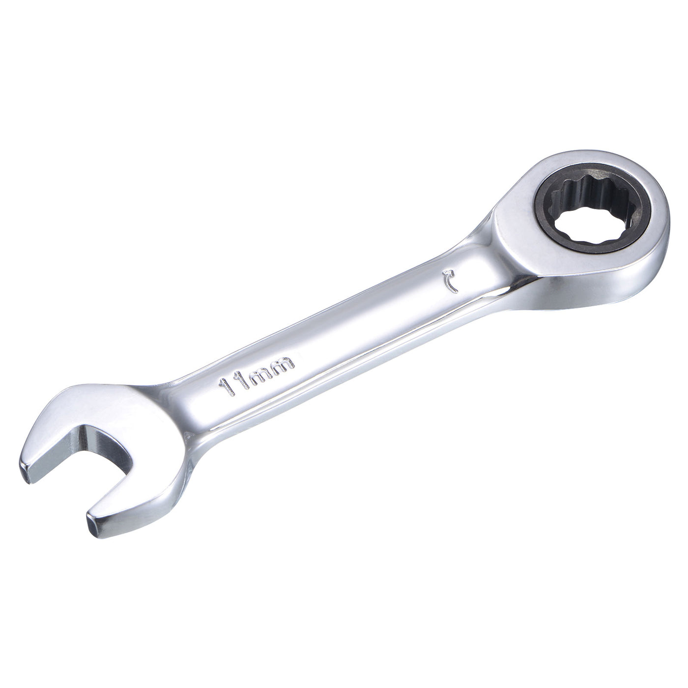 Harfington Stubby Ratcheting Combination Wrench Metric 72 Teeth Box Ended Tools, CR-V