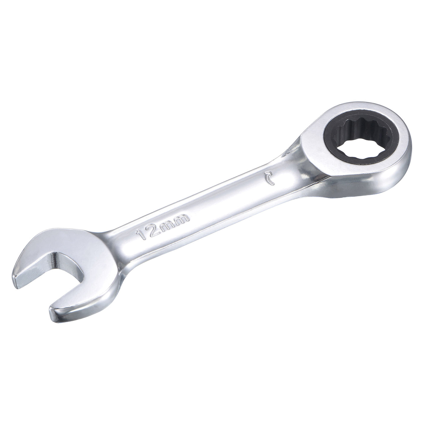 Harfington Stubby Ratcheting Combination Wrench Metric 72 Teeth Box Ended Tools, CR-V