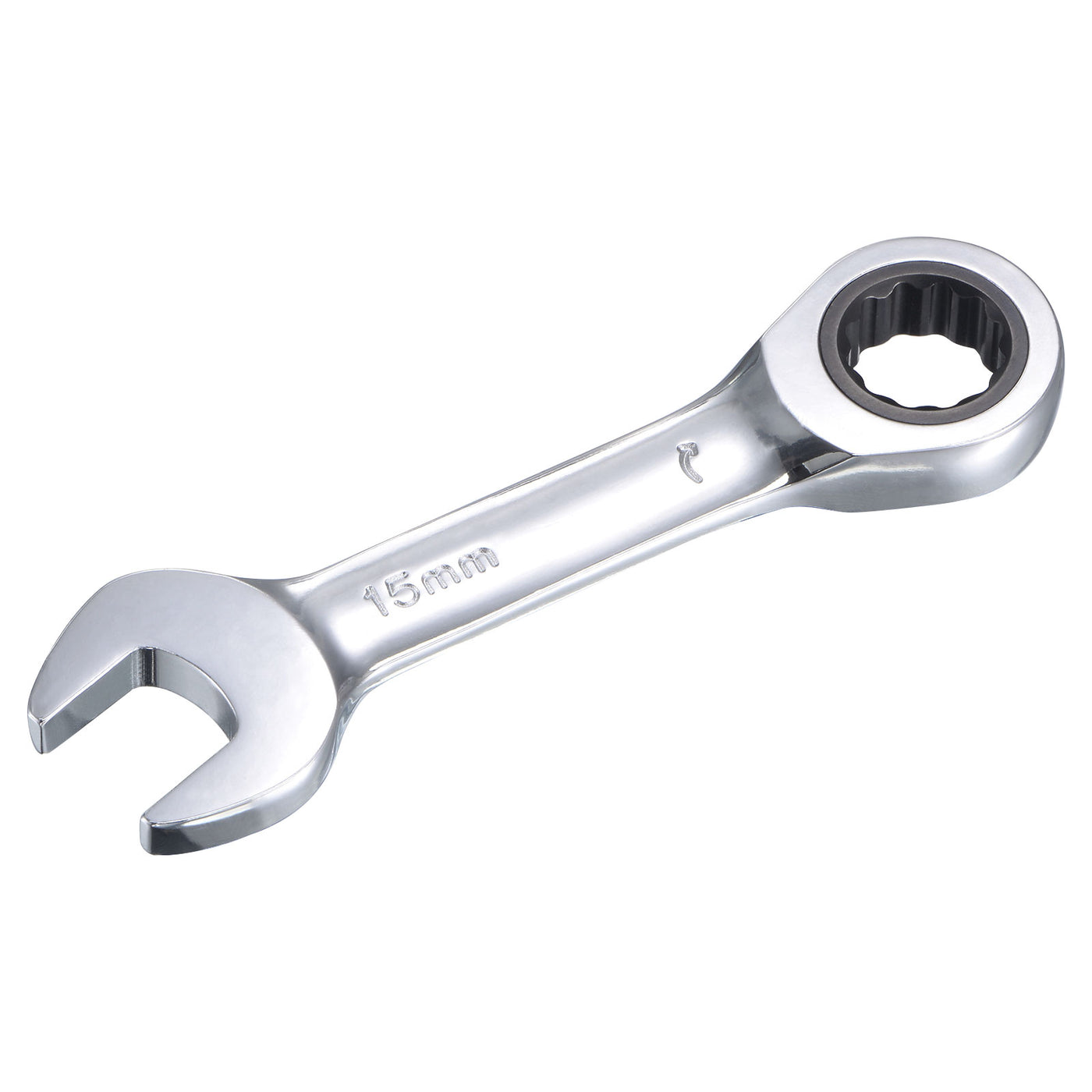 Harfington Stubby Ratcheting Combination Wrench Metric 72 Teeth Box Ended Tools, CR-V
