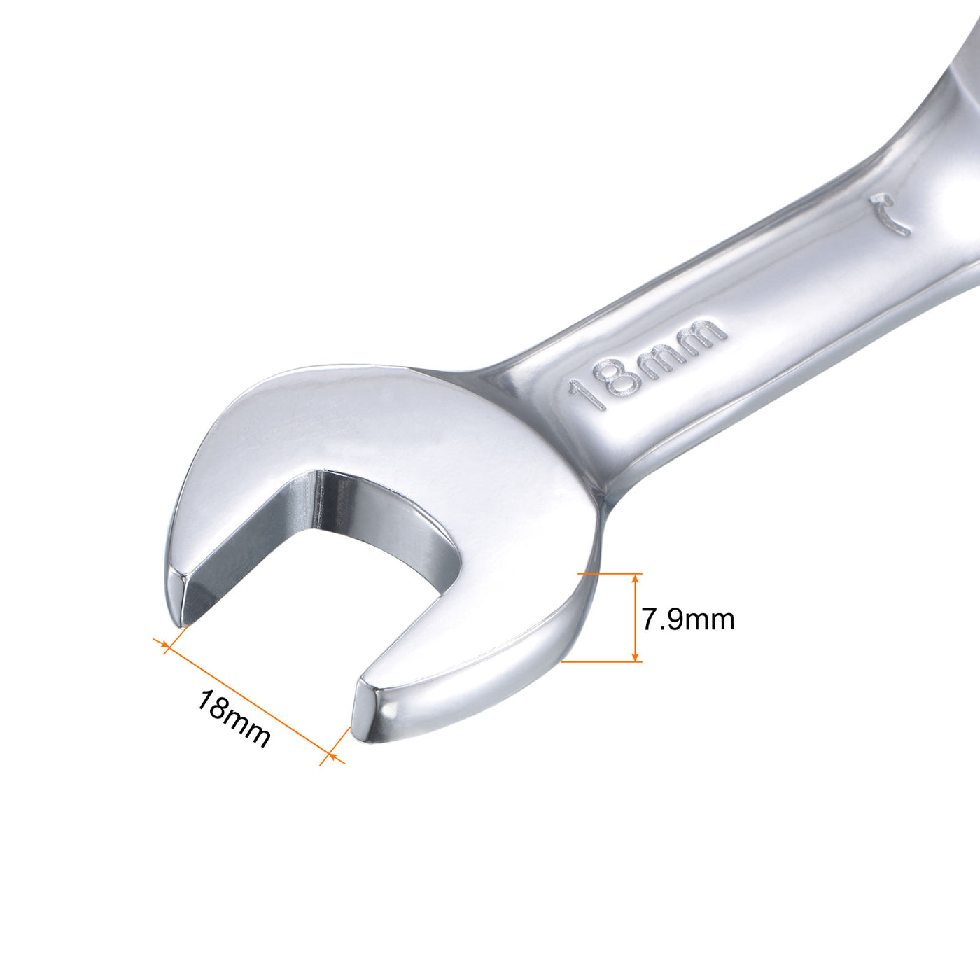 Harfington Stubby Ratcheting Combination Wrench Metric 72 Teeth Box Ended Tools, CR-V