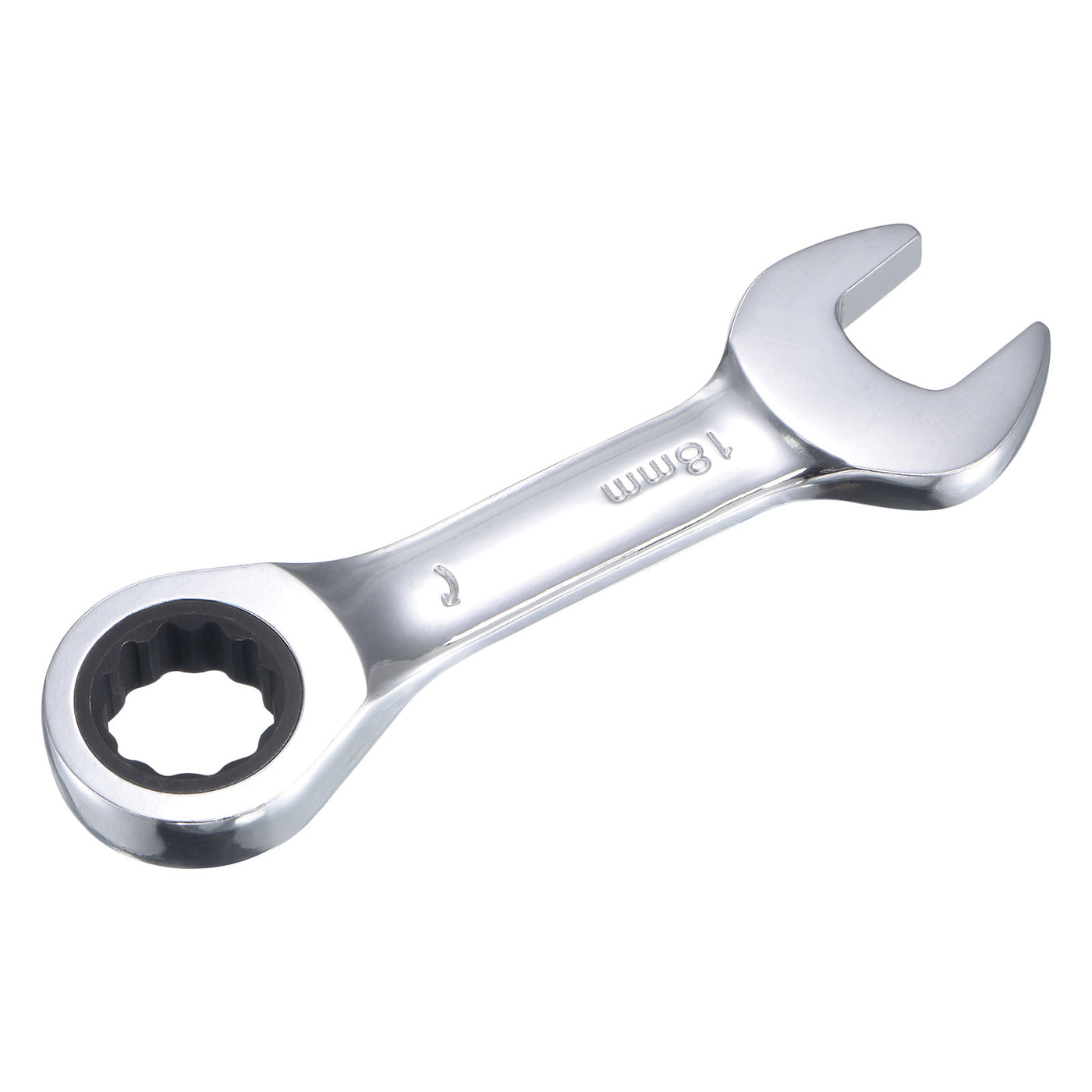 Harfington Stubby Ratcheting Combination Wrench Metric 72 Teeth Box Ended Tools, CR-V