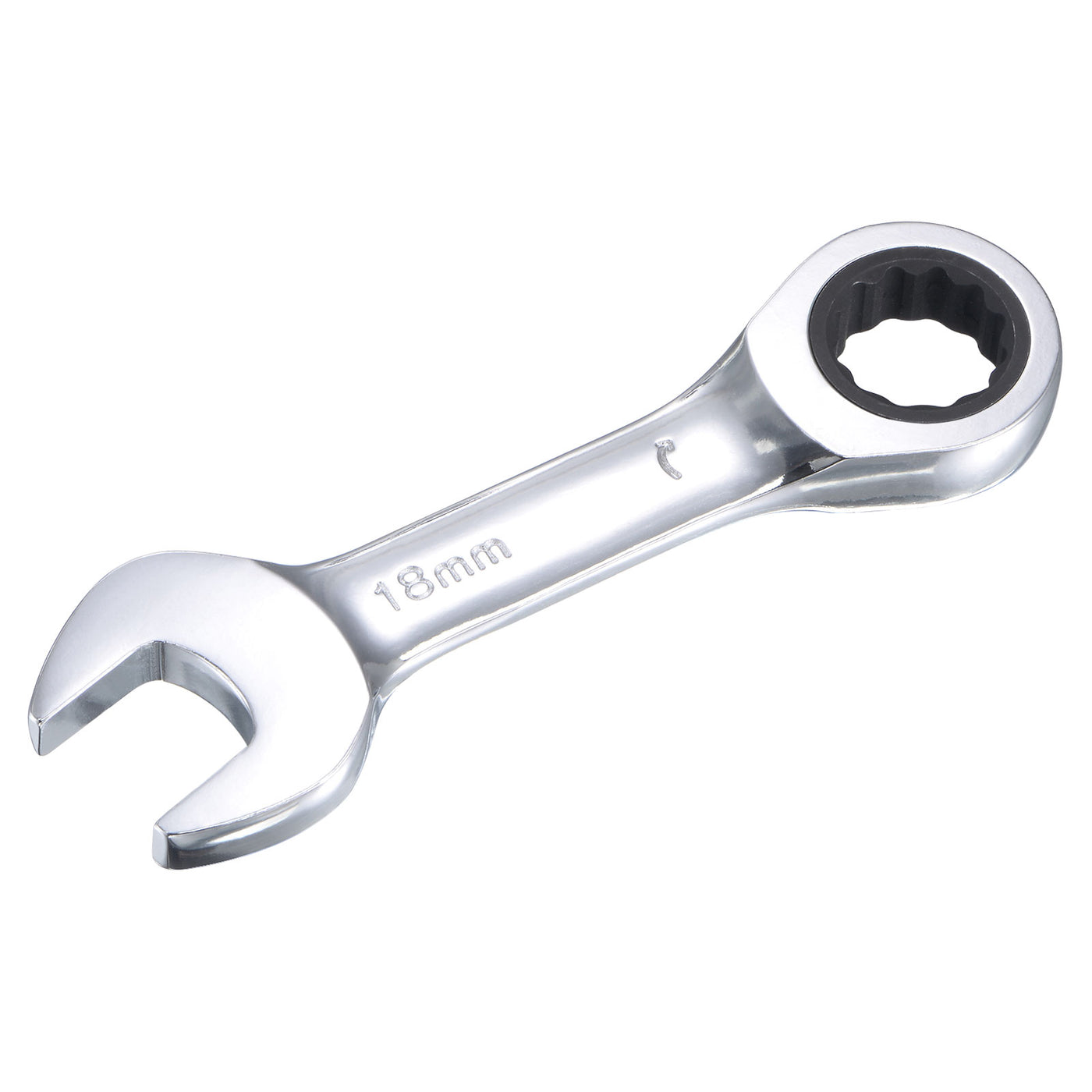 Harfington Stubby Ratcheting Combination Wrench Metric 72 Teeth Box Ended Tools, CR-V