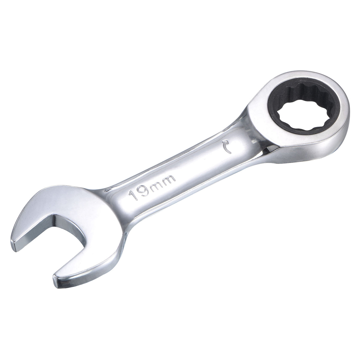 Harfington Stubby Ratcheting Combination Wrench Metric 72 Teeth Box Ended Tools, CR-V
