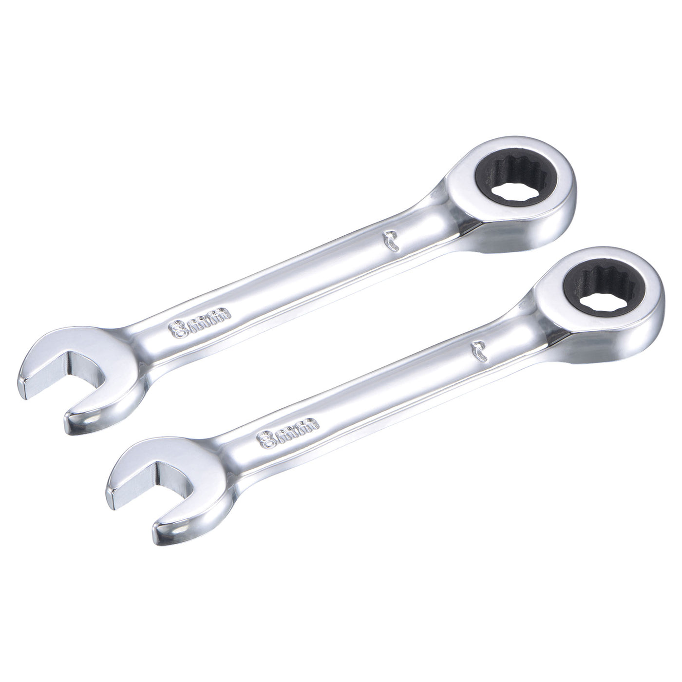 Harfington Stubby Ratcheting Combination Wrench 72 Teeth Box Ended Tools, CR-V