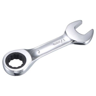 Harfington Stubby Ratcheting Combination Wrench 72 Teeth Box Ended Tools, CR-V