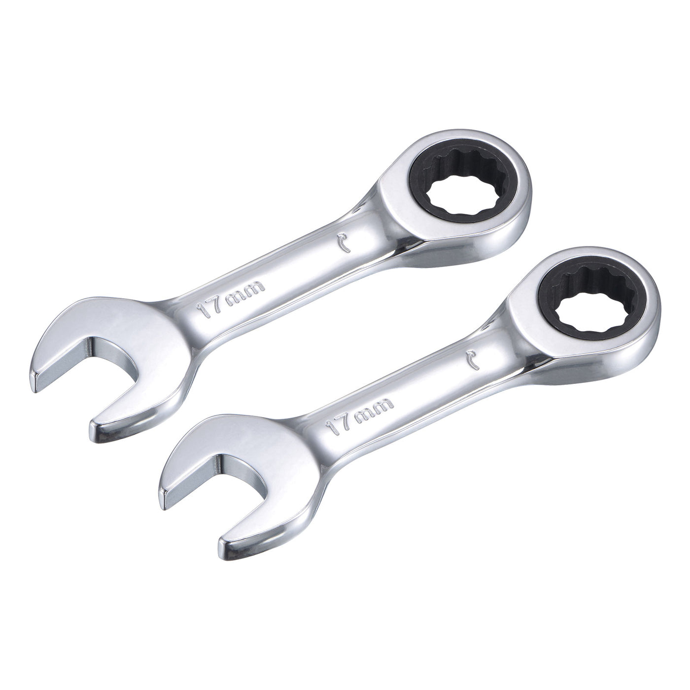 Harfington Stubby Ratcheting Combination Wrench 72 Teeth Box Ended Tools, CR-V