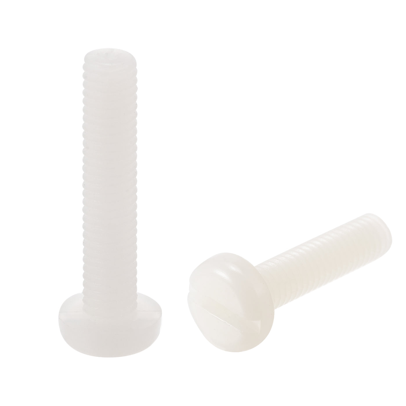 Harfington M5 x 25mm Nylon Machine Screws, Pan Head Slotted Screw Fasteners, 40pcs