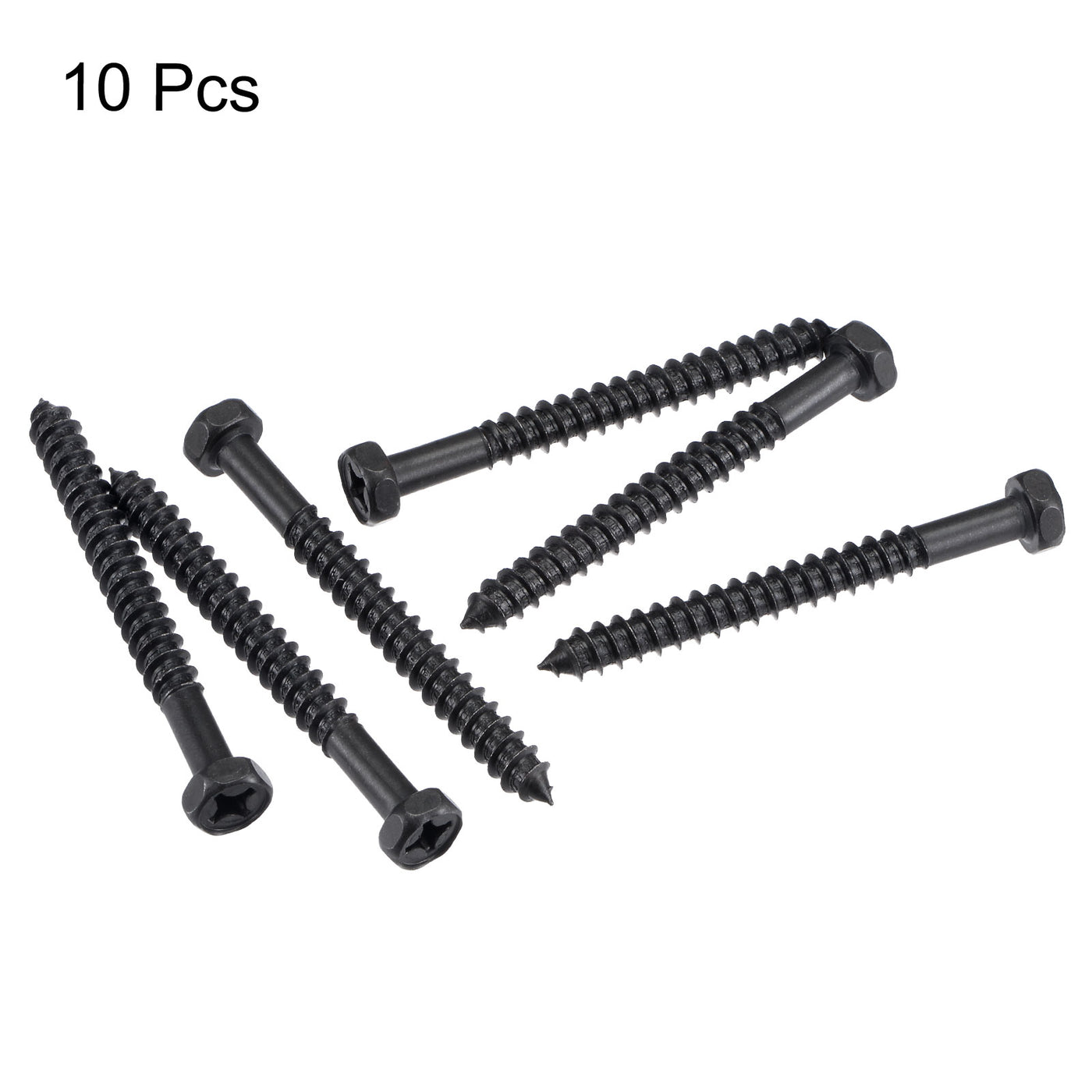 Harfington Carbon Steel Hex Lag Phillips Head Screws