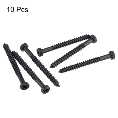 Harfington Carbon Steel Hex Lag Phillips Head Screws