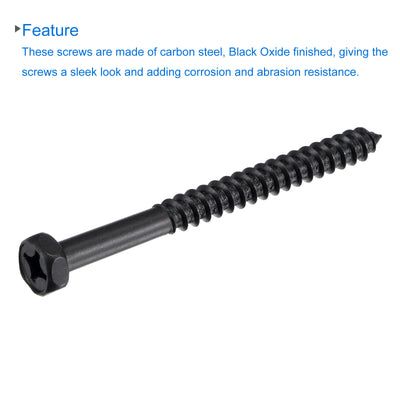 Harfington Carbon Steel Hex Lag Phillips Head Screws