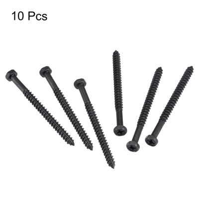 Harfington Carbon Steel Hex Lag Phillips Head Screws