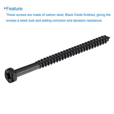 Harfington Carbon Steel Hex Lag Phillips Head Screws