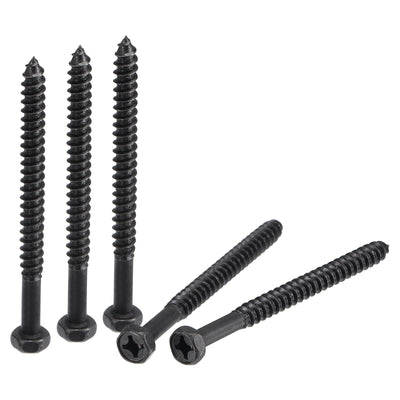 Harfington Carbon Steel Hex Lag Phillips Head Screws
